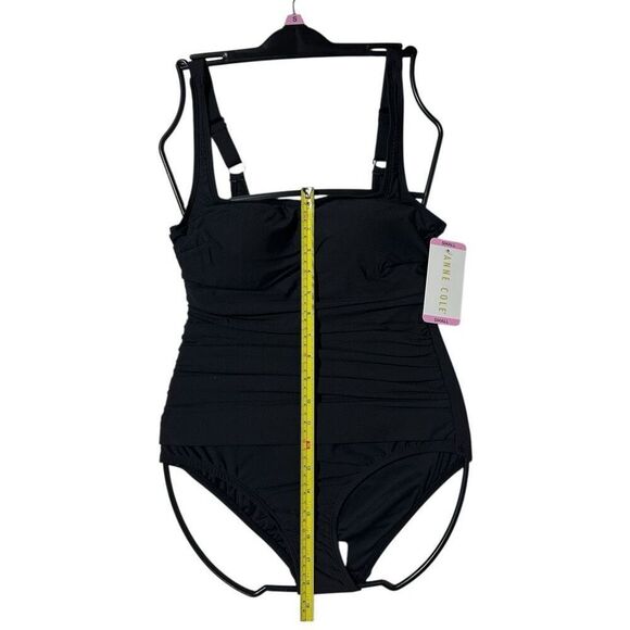 Anne Cole Women’s  Square Neck One Piece Swimsuit Small Color Black - Picture 5 of 9